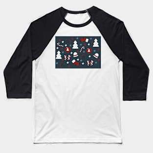 Midnight Christmas Baseball T-Shirt